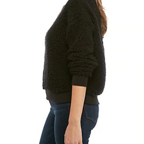 🛍Pink Rose Furry Sherpa Pullover - Picture 4 of 8